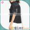 Latest Denim Blouse Woman Fashion Cutting OEM Washed Black Shirts