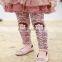 pretty wholesale lace flower embroider leggings for children girls