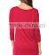 Online Shopping China Clothes Long Flowy Elbow Sleeve Jersey Tunic For Women