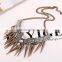 Western trendy tassel luxury mandarin orange rhinestone crystal vintage statement necklace jewelry