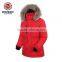 Red Outdoor Down Jacket for Winters With Fur