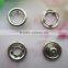 Enviromental-friendly Baby Jumpsuit Brass 4 Part Nickel Color Ring Style Prong Snap Button 9.5mm