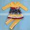 top selling plain ruffle kids cotton boutique clothing