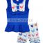 Hottest Sale Style Organic Cotton Baby Girl Bunny Summer Boutique Clothing With High Quality