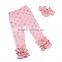 Sew sassy easter baby triple ruffle icing legging girls solid color knit pants for school