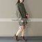 Korean Fashion Institute of Art RETRO Elegant Clean Wind Sleeve Head Bat Sleeve Fine Wool Dress Unique Sweater