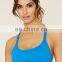 Polyester spandex yoga wear wholesale dry fit sports bra blue fitness gym bra