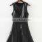 2015 fashion style plus size faux leather dress