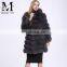 2017 Latest Design Fur Hooded Jacket Fashion Genuine Fox Fur Coat Womens Clothes