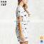 Oem adult pajamas made in china allover graphic print pajamas sleepwear for ladies