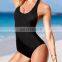 one piece pure color sexy bikini