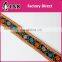 3.5cm embroidered ribbon trims polyester woven jacquard ribbon trim floral