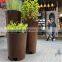 Hign Quality Morden Design Column Shape Corten Steel Planter for Garden