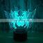 Unicorn Heart 3D LED Night Light Cartoon Lamp 7 Color Change Children Bedroom Beside Sleeping Lighting Baby Gift