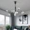 New European modern simple bedroom chandelier creative crystal glass lamp shade chandelier living room chandelier personality atmosphere