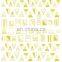 JOYFUL 266-270 nail beauty 3d adhesive backing stickers Gold gilding numbers letters texture line nail stickers