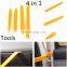 Professional 4Pcs Automobile Audio Door Clip Panel Trim Dash Auto Radio Removal Pry Tool Set Car Panel Removal Tools