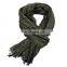 Woman's Scarf Autumn winter 2021 cotton and linen yarn-dyed scarf