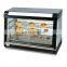 Hot fast food warmer glass display /food warmer showcase with sliding glass door