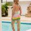 Beach hand-woven colorful one-piece dress