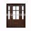 High quality prehung fiberglass exterior double solid wood front doors