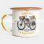 wholesale colorful printing classic personalized sublimation iron 12oz tin cup enamel