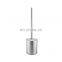 High quality simple design stainless steel cylindrical cleaning toilet brush with brush holder