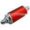 Red Silver Aluminum with 6AN 8AN 10AN Fittings Fuel Filter 100 Micron High Flow Fuel Inline Petrol Filter Universal