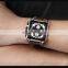 Megir 2061 Men Quartz Watches Luxury Chronograph Clock Men Leather Sport Army Military Wristwatch Quartz
