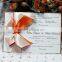 Simple Design Middle East Wedding Invitation Cards with ribbon