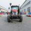 120hp wheel tractor with hydraulic front loader backhoe implements