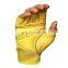 Yellow Cow Leather Fingerless Palm Padded Weight Lifting Gym Exercise Gloves Workout Cross Training Gloves