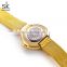 SHENGKEG OEM Lady Watches Wrist K0125L Gold Women's Fashion Wrist Watch with Mesh Band Fancy Chic Hanwatch