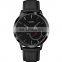 OEM custom logo men wristwatch brand Skmei 1510 japan movement waterproof genuine black leather quartz watch