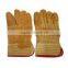 split leather safety gloves palm and double palm