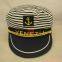 Young admiral captain cap buckle embroidery anchor the captain after sailing party hat Captain white hat each order a white/black
