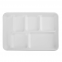 6 Compartment Eco-Friendly Bagasse Disposable For Buffet School Hospital Fast Food Restaurant Lunch Tray