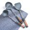 9-Piece Kitchen Set Stainless Steel Silicone Cooking Utensils with Eco-Friendly Nylon and 430 Stainless Steel Handles
