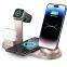 Cargador multifuncional inalámbrico 3 en 1 para teléfonos, relojes y auriculares