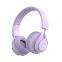 New arrival head-mounted cute wireless headphone children's headset with microphone LED light hearing protection earphone