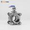 [RUOTENG]  3PC Three Piece 316L Stainless Steel Internal Thread Ball Valve with Handle for Mainline Manufacturer