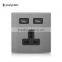 China Supplier Hot Sale Luxury UK 1 Gang 3 Pin 13A Socket Wall Light Switch