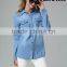 Denim jeans women Adult OEM service dress shirt casual shirt italy style