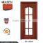 New modern design teak wood door design with tempered glass used interior doors for sale in guangzhou