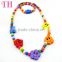 factory ODM children gift charm handmade colorful plastic resin bead necklace bracelet kids jewelry set