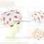 Fashion Soft Comfortable White Clear Shower Cap Print Red Bowknot