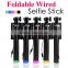 Hot new products for 2015 Wholesale Supreme Mini Foldable Cable Selfie Stick Wired Selfie Stick,Monopod Selfie-stick