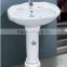 Z005-1 20 inch porcelain new design colorful pedestal wash basin with single hole