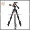 Q470 Digital camera tripod 1540MM height 3 way hanheld panhead aluminum stable 15kg load telescopic tripod stand for DSLR& video