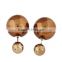 Jewelry Factory double ball earrings, double sided earrings, earring double ball